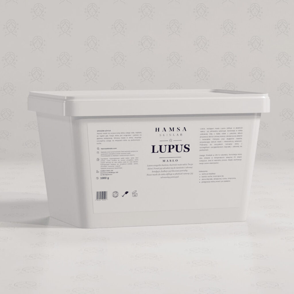 Naturalne masło do masażu oraz pielęgnacji ciała LUPUS 1000g 100% VEGE